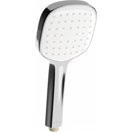 Mexen R-33 egyfokozatú zuhanyfej, króm/fehér - 79533-02