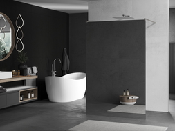 Mexen Kioto perete de duș independent 110 x 200 cm, oglindă 8 mm, nichel periat - 800-110-002-97-50