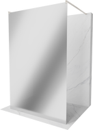 Mexen Kioto szabadon álló zuhanyfal 120 x 200 cm, tükör 8 mm, kefeztetett nikkel - 800-120-002-97-50
