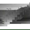 Mexen Kioto perete liber 130 x 200 cm, oglindă 8 mm, nichel periat - 800-130-002-97-50