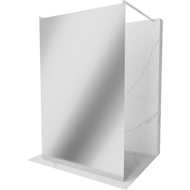 Mexen Kioto paravan de duș independent 140 x 200 cm, oglindă 8 mm, nichel periat - 800-140-002-97-50