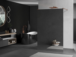 Mexen Kioto perete de duș independent 100 x 200 cm, oglindă 8 mm, cupru periat - 800-100-002-65-50