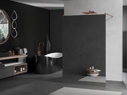 Mexen Kioto perete de duș liber 120 x 200 cm, oglindă 8 mm, cupru periat - 800-120-002-65-50