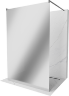Mexen Kioto pereți de duș independent 100 x 200 cm, oglindă 8 mm, gri armă periat - 800-100-002-66-50