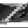 Mexen Kioto panou de duș autonom 110 x 200 cm, oglindă 8 mm, gri închis periat - 800-110-002-66-50