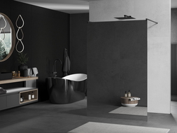 Mexen Kioto paravan de duş freestanding 130 x 200 cm, oglindă 8 mm, gri mat - 800-130-002-66-50