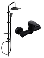 Mexen Sven set de duș montat pe suprafață cu ploaie și baterie de duș Kama, negru - 72540262-70