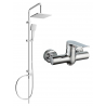 Mexen Pecos Tord set de duș montat pe suprafață cu duș în tavan și baterie de duș, crom - 72740200-00