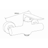 Mexen Carl set de duș cu pară de tip ploaie și baterie de duș Pecos, Crom - 72740240-00