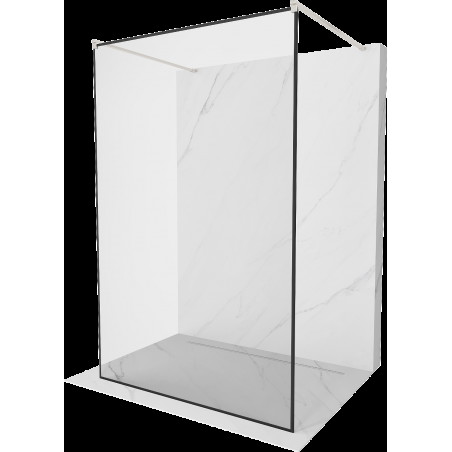 Mexen Kioto paravan de duș freestanding 130 x 200 cm, model negru 8 mm, nichel periat - 800-130-002-97-70