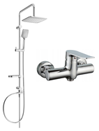 Mexen Pecos Set de duș montat pe suprafață cu cap de duș și baterie de duș, crom - 72740262-00