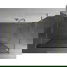 Mexen Kioto perete de duş liberă 140 x 200 cm, model negru 8 mm, finisaj aurie periat - 800-140-002-55-70