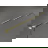 Mexen Kioto panou de duș autonom 150 x 200 cm, model negru 8 mm, finisaj metalic auriu - 800-150-002-55-70