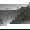 Mexen Kioto perete de duș independent 120 x 200 cm, grilă neagră 8 mm, auriu periat - 800-120-002-55-77