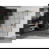 Mexen Kioto perete de duș autoportant 100 x 200 cm, model negru 8 mm, cupru lustruit - 800-100-002-65-77