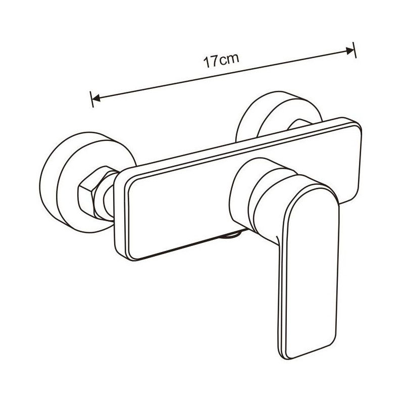 Mexen Erik set de duș montat la suprafață cu pară de duș și baterie Cetus, crom - 744340205-00