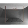 Mexen Kioto álló zuhanyfal 120 x 200 cm, fekete minta 8 mm, finomított réz - 800-120-002-65-77