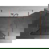 Mexen Kioto perete de duș liber 120 x 200 cm, model negru 8 mm, cupru periat - 800-120-002-65-77