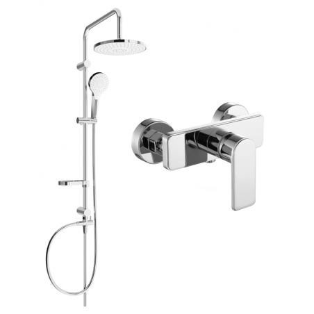 Mexen Cetus Erik set de duș montaj pe perete cu cap de duș și baterie de duș, crom - 744340205-00