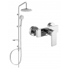 Mexen Cetus Carl set de duș aplicat cu ploaie și baterie de duș, crom - 744340240-00