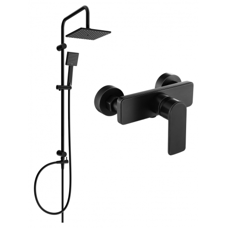 Mexen Tord set de duș suprapus cu pară de duș și baterie duș Cetus, negru - 744340200-70