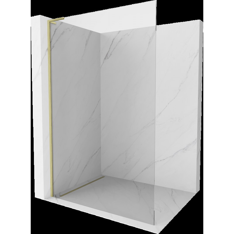 Mexen Kioto L perete duș Walk-in 85 x 200 cm, transparent, aur lustruit - 800-085-103-55-00