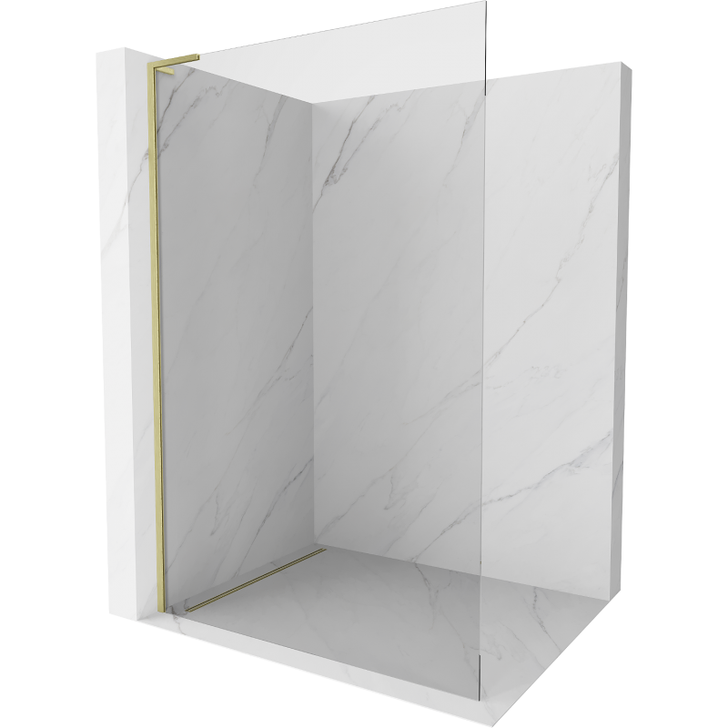 Mexen Kioto L walk-in zuhanyfal 90 x 200 cm, átlátszó, brushed gold - 800-090-103-55-00