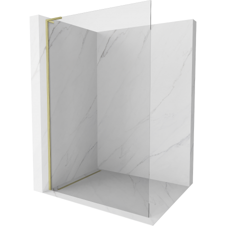 Mexen Kioto L walk-in zuhanyfal 90 x 200 cm, átlátszó, brushed gold - 800-090-103-55-00