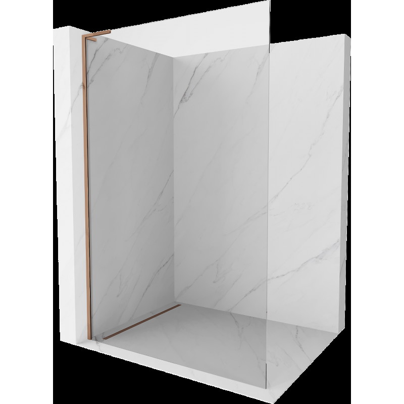 Mexen Kioto L perete duș Walk-in 50 x 200 cm, transparent, aur roz - 800-050-103-60-00