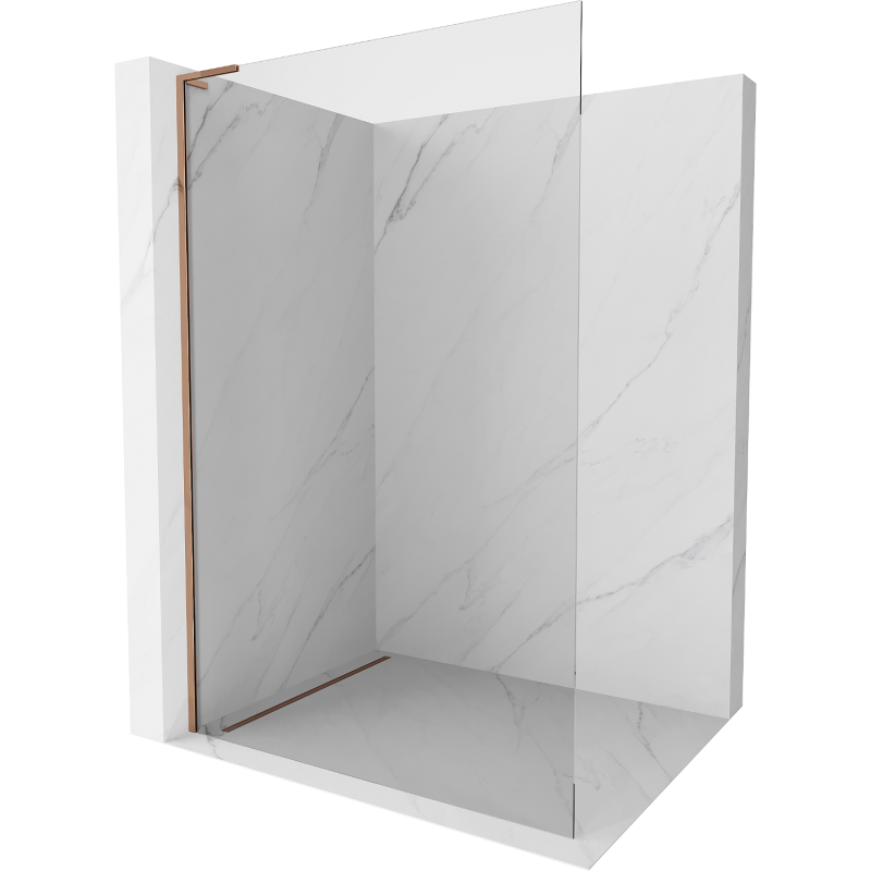 Mexen Kioto L Walk-in zuhanyfal 80 x 200 cm, áttetsző, rózsaarany - 800-080-103-60-00