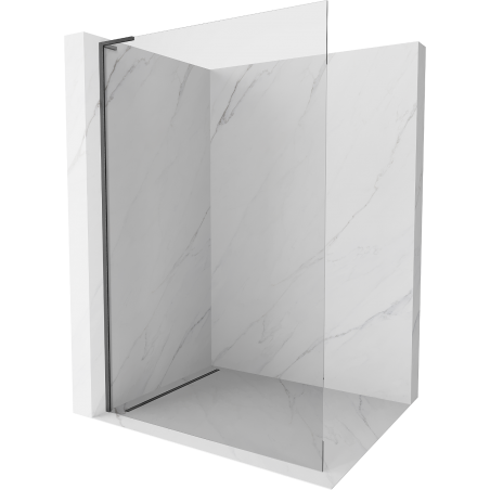 Mexen Kioto L Walk-in zuhanyfal 85 x 200 cm, átlátszó, gun gray kefélt - 800-085-103-66-00