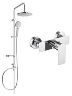 Mexen Alfa Carl set de duș montat pe perete cu ploaie și baterie de duș, crom - 745740240-00