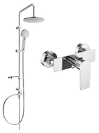 Mexen Carl set de duș montat pe perete cu pară de duș și baterie de duș Alfa, crom - 745740240-00