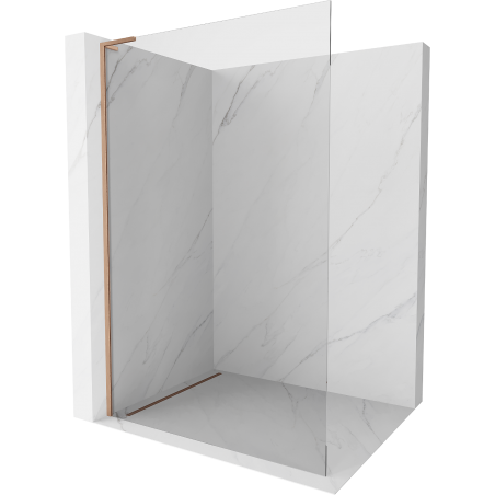 Mexen Kioto L perete duș Walk-in 70 x 200 cm, transparent, cupru periat - 800-070-103-65-00