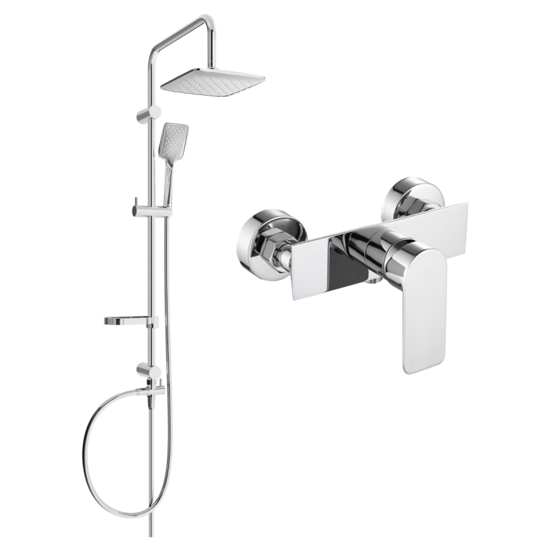 Mexen Sven set de duș cu pară de tip ploaie și baterie de duș Alfa, Crom - 745740262-00