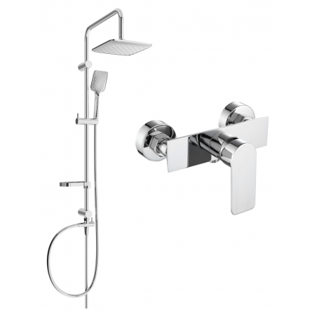 Mexen Sven set de duș cu pară de tip ploaie și baterie de duș Alfa, Crom - 745740262-00