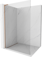 Mexen Kioto L perete duș Walk-in 100 x 200 cm, transparent, cupru periat - 800-100-103-65-00