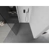 Mexen Kioto L perete duș Walk-in 55 x 200 cm, transparent, negru - 800-055-103-70-00
