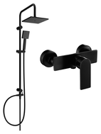 Mexen Alfa Tord set de duș montat pe perete, cu duș de ploaie și baterie de duș, negru - 745740200-70