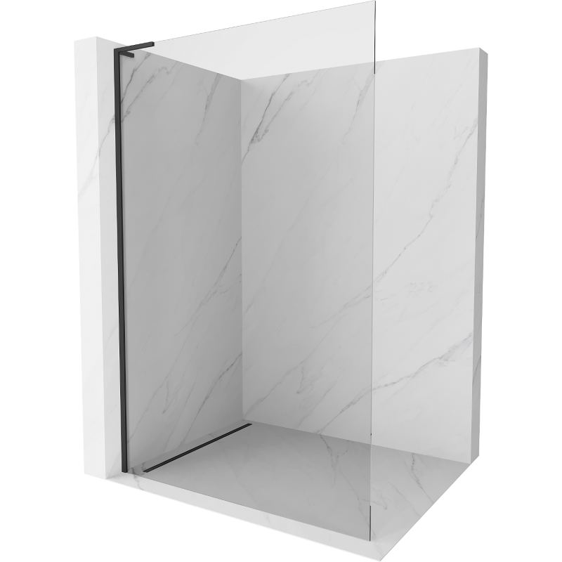 Mexen Kioto L zuhanyfal Walk-in 65 x 200 cm, átlátszó, fekete - 800-065-103-70-00