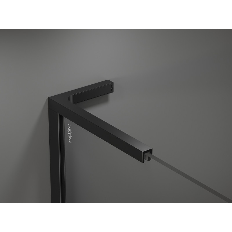 Mexen Kioto L Walk-in zuhanyfal 85 x 200 cm, átlátszó, fekete - 800-085-103-70-00