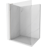 Mexen Kioto L Walk-in zuhanyfal 65 x 200 cm, átlátszó, kefélt nikkel - 800-065-103-97-00