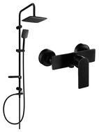 Mexen Sven set de duș montat pe perete cu duș de ploaie și baterie de duș Alfa, negru - 745740262-70