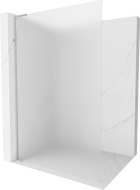 Mexen Kioto L perete de duș Walk-in 100 x 200 cm, mat, crom - 800-100-103-01-30
