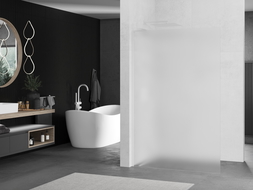 Mexen Kioto L perete de duș Walk-in 90 x 200 cm, înghețat, alb - 800-090-103-20-30