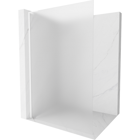 Mexen Kioto L zuhanyfal Walk-in 90 x 200 cm, homályos, fehér - 800-090-103-20-30