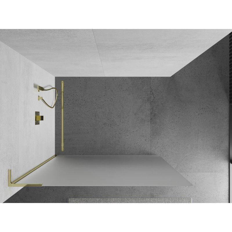 Mexen Kioto L zuhanyfal Walk-in 70 x 200 cm, matt, arany - 800-070-103-50-30