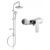Mexen Lynx Carl set duș de suprafață cu pară de duș și baterie de duș, crom - 745940240-00