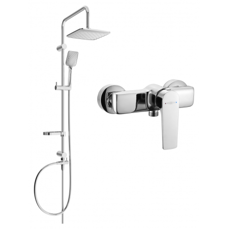 Mexen Sven set de duș cu pară de tip ploaie și baterie de duș Lynx, Crom - 745940262-00