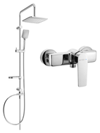 Mexen Lynx Sven set de duș montat pe perete cu duș de ploaie și baterie de duș, crom - 745940262-00